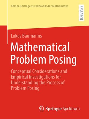cover image of Mathematical Problem Posing